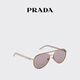 PRADA/Prada Gift Women's Prada Metal Sign Sunglasses Sunglasses Lilac Lenses