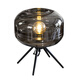 Erstes Konzept der modernen leichten Luxusschisch-Lampe Nordic einfaches Designer Schlafzimmer Nachtlampe Glas kreatives hochempfürtiges Wohnzimmer Dekorativ Hellgrau M1098 Hellgrau Style Button Switch