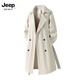 JEEP SPIRIT German mid-length windbreaker men's British style casual over-the-knee coat jacket for men khaki WASSUP OTHER M Recommended weight 90-120Jin Jin equals 0.5 kg
