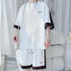 Le nouveau t-shirt à manches courtes lâches décontracté à la mode pour les hommes en été 2025 Été Set HQ24417 White M Environ 95-110jin [Jin est égal à 0,5 kg] peut être porté