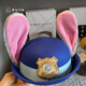 ENRMIIV Zootopia Police Officer Judy Hat Rabbit Bowler Hat Judy Hat Children's Hairband Headwear Accessories Rabbit Officer Hat (Children's 54cm)