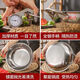 Thickened stainless steel mandarin duck hot pot pot home dining pot hot pot induction cooker special soup pot hot pot 32cm double-flavor divided mandarin duck hot pot pot