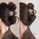 
Flower clip women's high-end 2025 new style with less hair volume shark clip hair clip women's back head hair clip headdress goddess must have [2 pieces of temperament/high-end]