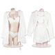 
Sexy pajamas for women in autumn and winter rabbit ears cartoon three-point bra cute rabbit ears two-dimensional sex suit 7029 outer robe, single size