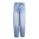 Yuyu Brand Women's Jeans Women's 2025 New Loose Cotton Straight-Tight Casual Washed Pants Versatile FGHB6027 Denim Blue M
