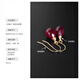 RUOHUA Lepan 7-8mm faceted pigeon blood ruby earrings for women colorful short ear hook earrings birthday gift