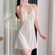 
Wen Shiou 2025 new lace pajamas for women in summer sexy suspender nightgown for home clothes ice silk nightgown two-piece set with chest pad 846# green two-piece set L 165() Recommended 100-120Jin [Jin equals 0.5 kg]