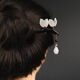 New simple classical handmade sandalwood hairpin retro palace style Hanfu hairpin cheongsam with hair accessories Mobai