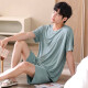 略辰夏季休闲大码睡衣男短袖大码可外穿青年学生套头居家居服套装 HDE9928【棉】 M