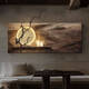 Pupanfeng living room decoration painting retro feeling sofa background wall hanging painting simple atmosphere tea room mural light B style - dead wood spring 12048c remote control lamp painting power bank + warm light