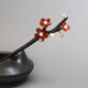 Kamalun (KAMALUN) red agate plum hairpin black sandalwood hairpin handmade Hanfu headwear high-end daily wear new Chinese style hairpin red agate plum blossom A style pole length 18 cm