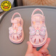 G.Duck Kids Little Yellow Duck Girls Sandalen Süße Bow Kulomi 2025 Sommer Neue Kinderschuhe Anti-Schlupf-Mode und vielseitig DM-9902 Pink 28 Größe 16,5 cm