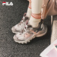 Chaussures pour femmes officielles Fila, chaussures de papa, chaussures de sport, 2025 chaussures neuves automne, chaussures de champignons à semelles épaisses, chaussures décontractées, cendres de charbon flottantes / agate blanc grey-cc 36