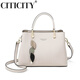 CITICITY light luxury brand bag women's bag high-end handbag 2025 new large capacity single shoulder mother bag birthday gift beige white