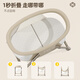 ULOP crib multi-functional mobile baby cradle one-click folding newborn bb rocking bed portable sleep artifact free installation nap bed + mosquito net + mattress khaki