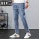 Jeep (Jeep) Amerikanische authentische High-End-Jeans für Männer im Sommer 2025 Neues Waschen schlanker Fit Small Feet Prise Hose für Männer 9901 Blau und Grau 28