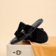 Walker Shop Slippers Men's 2025 Summer New Genuine Leather Outdoor No-Slip Flops informales y de moda para hombres al aire libre Negro 40 (tamaño de zapato de cuero)