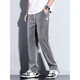 
Benny Road BALENO casual pants men 2025 new fashion brand straight loose men's pants Tennis wide-leg men's long pants men's summer thin style 1048 black + 1048 light blue XL size 31-32