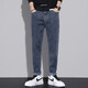 Weiqian (WEIQIAN) jeans men's spring and summer new style pants men's loose straight pants men's large size versatile trendy casual men's trousers [two pairs] K6621 black gray + K6621 light blue 28