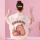 Little Pony (My Little Pony) 2025 Nouveau Ice and Snow Silk Children's Pyjamas Summer Girls Firms à manches courtes Little Pony Girl Home Clothes Summer 6627-YUGUI CHIEN [ICE AND SIEK] 170 Taille 8 [Hauteur 100cm-110cm]