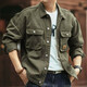 American Heavyweight Retro Denim Jacket for Men Spring and Autumn 2025 New Trendy Brand Trendy Casual Spring Workwear Jacket for Men Black Regular L Recommendation 110Jin Jin is equal to 0.5kg -130Jin Jin is equal to 0.5kg