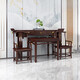 Bailuyuan Central Hall Set Set Set Solut Wood Central Hall Set Set Новый китайский стиль Стол Алтаря Зала SN3895 Медный официальный стул шестигран