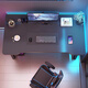 Computer desk desktop home folding table e-sports game table office desk simple study desk spring table black 100*60*75cm (no installation required)