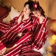 Gong Die Light and Soft Snoopy Red Couple Pajamas for Women Newly Married Long Sleeve Zodiac Year Home Clothes for Men