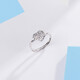Yuan Shengfu's new PT950 heart-shaped imitation diamond faceted platinum ring, women's large platinum fashion ring, 2.73 grams