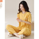 Pajamas modal pour les femmes à l'été 2025 Nouveau pantalon à manches courtes, tout le coton peut être porté sur les vêtements de maison minces extérieurs Y9712 m (recommandés 75-95jin [Jin est égal à 0,5 kg]))