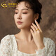China Gold (CHINA GOLD) gold ring, ancient style loach back ring, solid gold 999 plain ring ring, same style for men and women, gift to girlfriend and wife 520, about 4.4g, 12 rings