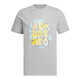 Adidas kurzärmeliges T-Shirt Herren 2025 Sommer Neubrief Druck Amerikaner Retro-Baumwoll-Basketball-Basketball-T-Shirt Black IP3887 Gray 100 xs Empfohlen 120jin [Jin ist gleich 0,5 kg]