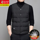 Woodpecker Down Vest Men's Light Thin Inner Wear Men's Vest Autumn and Winter Warm Vest Inner Large Size Down Vest 20850/9903 Navy Blue XL