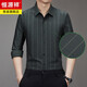 Hengyuanxiang Spring and Automne Corchuroy Long Mancheve Shirt Men's Mend Merfyf Busines Stripes non écran Insulé Free-Isuled Shirt Veste Cardigan CQ3880 BURGUNDY 3XL (185)