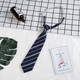 JIOESC tie college style knot-free Japanese striped jk shirt girl decoration student male uniform bachelor's uniform school supply sense navy stripe free single knot