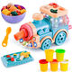 Le BB Color infantil Mud Toy Plaspline Boys and Girls Education Park NUEVO estilo Nuevo Máquina de fideos Música de juguetes Train Music Train Noodle