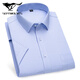 Sieben Wolfs 2025 Sommer Herren-No-Lösungs-Kurzärmel-Shirt mittleren Alters im mittleren Alter Profi Kleidung Fashion Comfort High-End-Baumwoll-Shirt DX6629 45