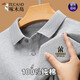 Woodpecker 100% Cotton Men's Long Sleeve T-Shirt Autumn Lapel Polo Shirt Casual Half Sleeve Business Polo Shirt Top Long Sleeve Gray (Casual Loose Straight Fit) XL 175 Recommended 135-150Jin Jin equals 0.5kg