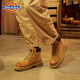 Dickies Martin Boots Men's Boots 2025 Autumn All-match Boots Men's Couple Big Yellow Boots Men's Thick Sole Heightening Shoes Working Boots 57 Yellow 40 [One Larger Size, Suitable for Sports Shoes 41]