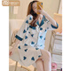 Victoria's style internet celebrity nightgown for women's summer thin ice silk short-sleeved shirt for women's pajamas for summer cool simulated silk home clothes 1355 [removable chest pad] M [75-100Jin [Jin equals 0.5 kg]]