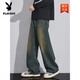 Playboy (Playboy) Lavage Old Summer Thin Jeans Men's Men's Straight Loose James American High Street Draped Floating Pantal
