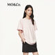 MO&Co.印花T恤2025秋新品猫和老鼠联名系列抗菌防螨棉质短袖MBE3TEE001 淡粉色 M /165