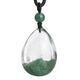 
Natural green ghost pendant authentic Brazilian old mineral materials treasure pot pyramid green ghost necklace pendant certificate 13821 Fulu double complete