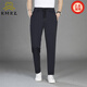 Pantalon de soie de glace RMRZ pour hommes en été Nouveau pantalon décontracté à séchage rapide respirant pour hommes pantalons de survêtement en petits pieds en vrac pour hommes noirs m