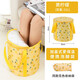 Raft core folding basin portable travel bucket foot soaking bucket travel face wash cloth bag basin portable water basin aluminum film insulation with lid yellow lemon