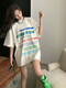 We11done Trendy Marke Welldone Bshy kurzärmelige Männer und Frauen Sommerkoreaner Perle Barrage reines Baumwollpaar WE11 lose T-Shirt Rag Schulter 1506 s (sehr locker empfohlen 90-130 Jin [Jin gleich 0,5 kg]))