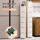 Nafenai Bathroom Slit Storage Cabinet Multi-layer Drawer Kitchen Bathroom Narrow Slot Storage Rack Toilet Side Narrow Cabinet 18cm Width Pure White - Thickened (Mobile Model) 5 Layers