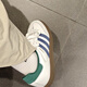 Adidas samba OG Deutsche Trainingschuhe Frauen neue weiße Grün- und Blau -Casual -Schuhe IH4882 Weiß IH4882 () 36.5