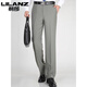 Pantalon Lilang pour un pantalon de costume de soie de mûrier droite drapé de mûrier pour les affaires de travail décontracté.