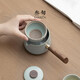 Thirty-year-old Ru kiln rotating teapot household ceramic Kung Fu tea set lazy automatic tea making artifact light luxury high-end set